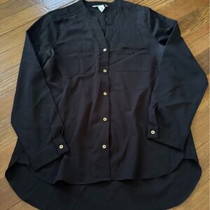 White House Black Market Black Blouse